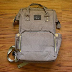 LAND Diaper Bag Backpack Gray NWOT